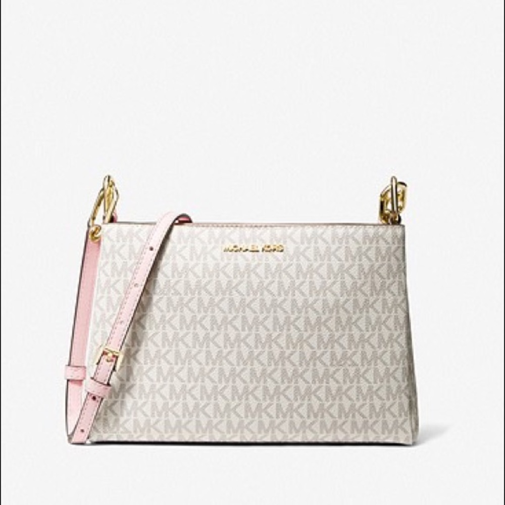 MK Purse, White exterior and pink interior, NEVER BEEN USED!!